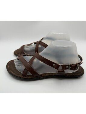 B.O.C. Magdalena Thong Slingback Sandals Women's Size 9M Brown Leather Shoes